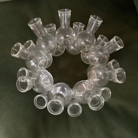 Vintage Glass Beaker Plant Propagation Station Test Tube Vase Rooter 2 Piece Set - Picture 3 of 6